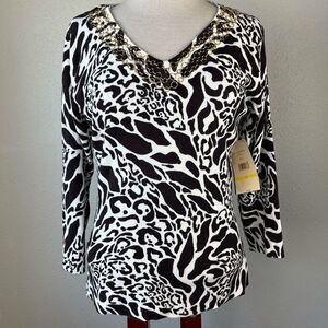 NWT Multiples 3/4 Sleeve Top Size M